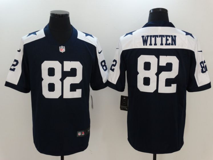 Men Dallas cowboys #82 Witten Blue Thanksgiving Nike Vapor Untouchable Limited NFL Jerseys->new york giants->NFL Jersey